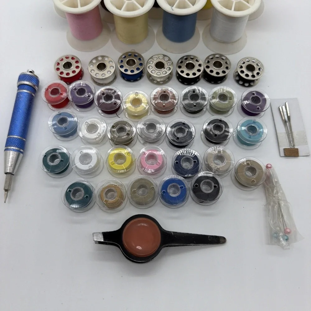General Sewing Thread Spools Multicolor Lot of‎ 40 Various Colors and Sizes